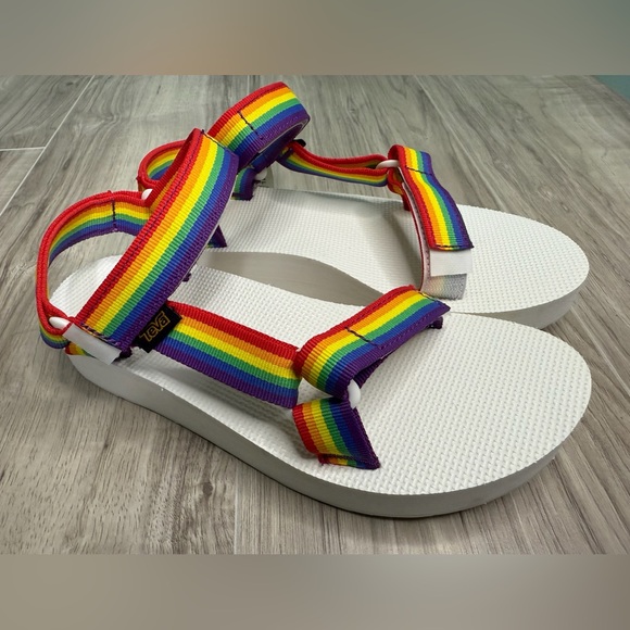 Teva Women's Sandals with Rainbow Straps - Picture 3 of 7